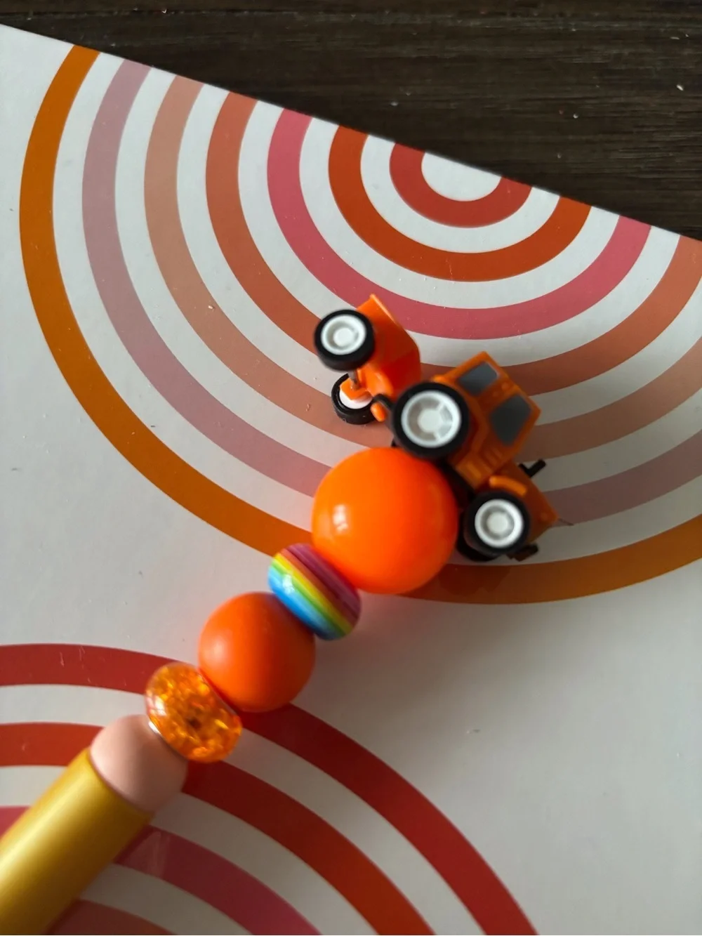 Large Trucks: Tractor Handmade Beaded Pen